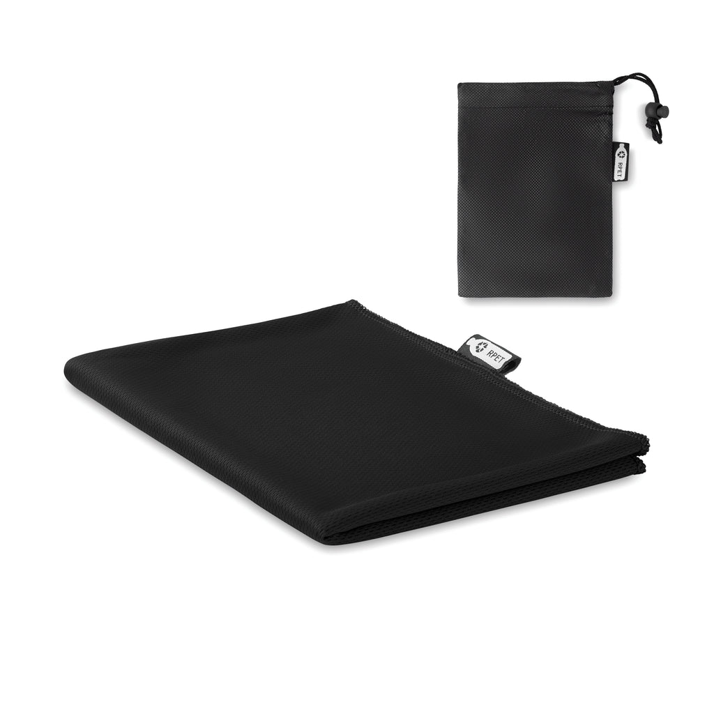 TUKO RPET – RPET sports towel and pouch – Black