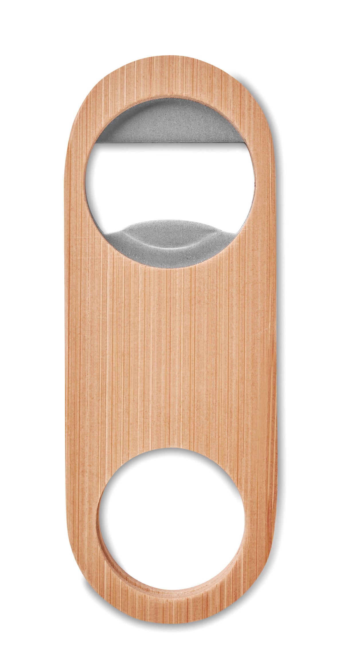 VALBAMPER – Oval Bamboo bottle opener – item picture top