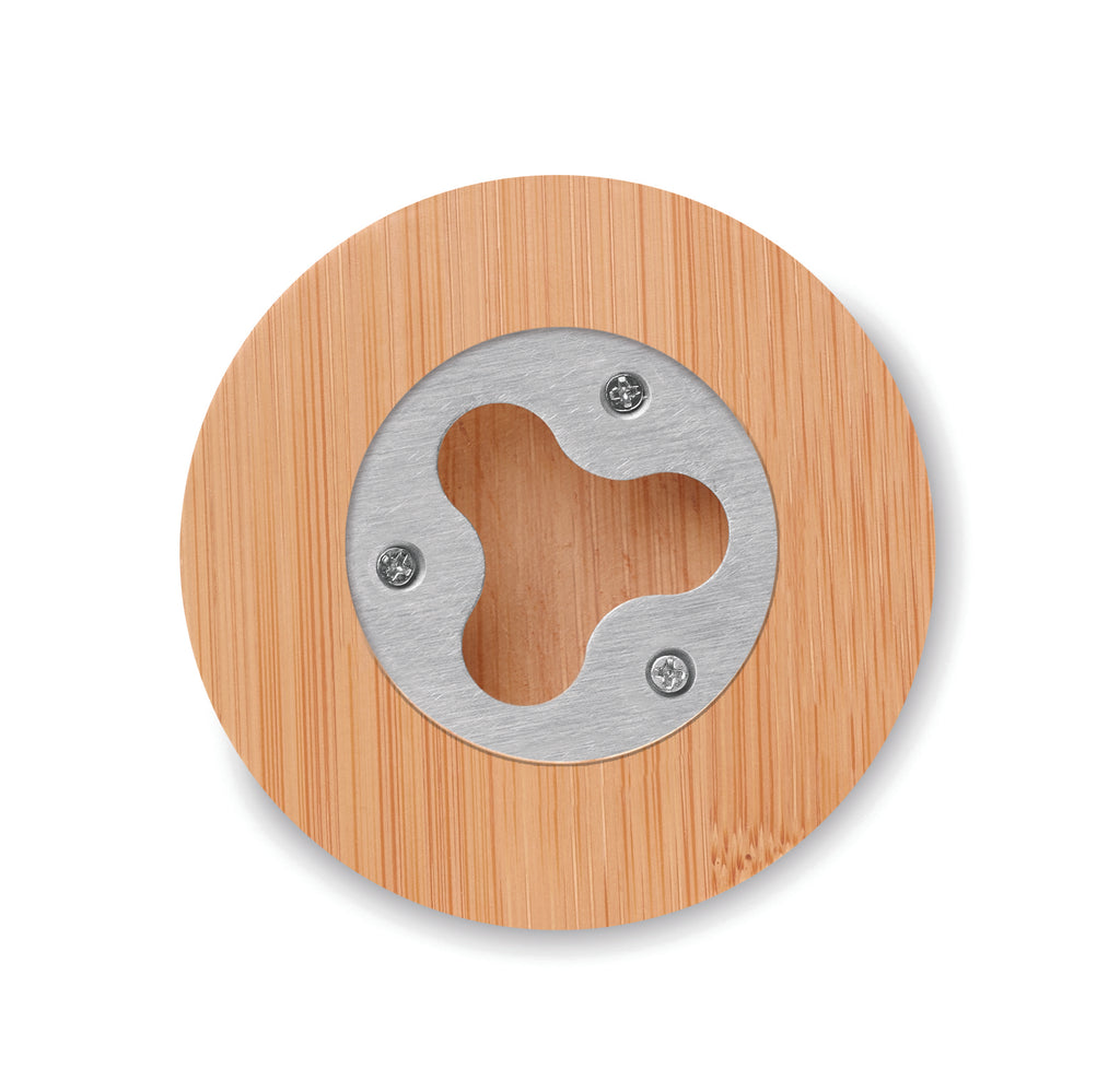 DAKAI – Bamboo bottle opener/ coaster – item picture back