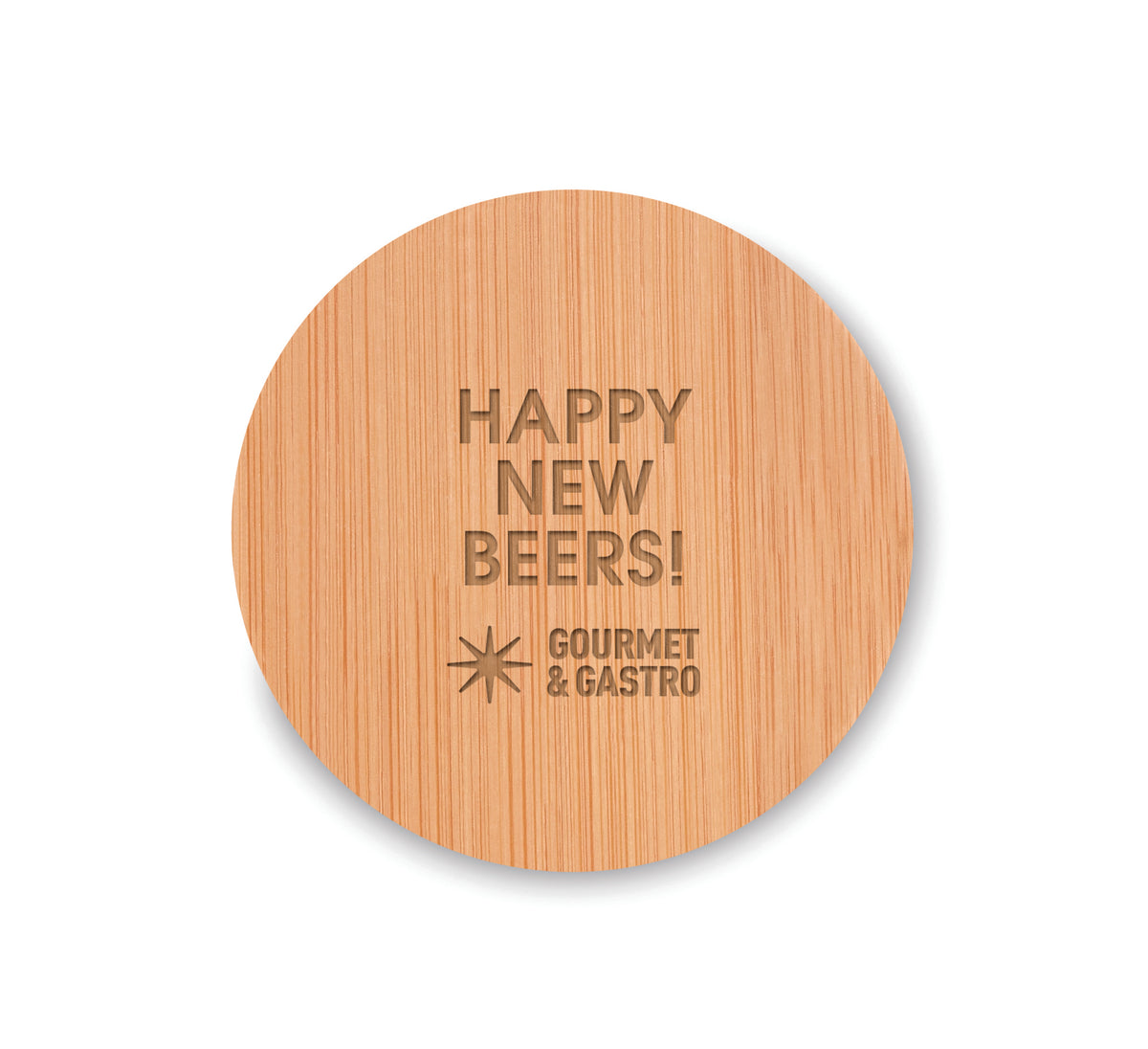 DAKAI – Bamboo bottle opener/ coaster – item picture printed