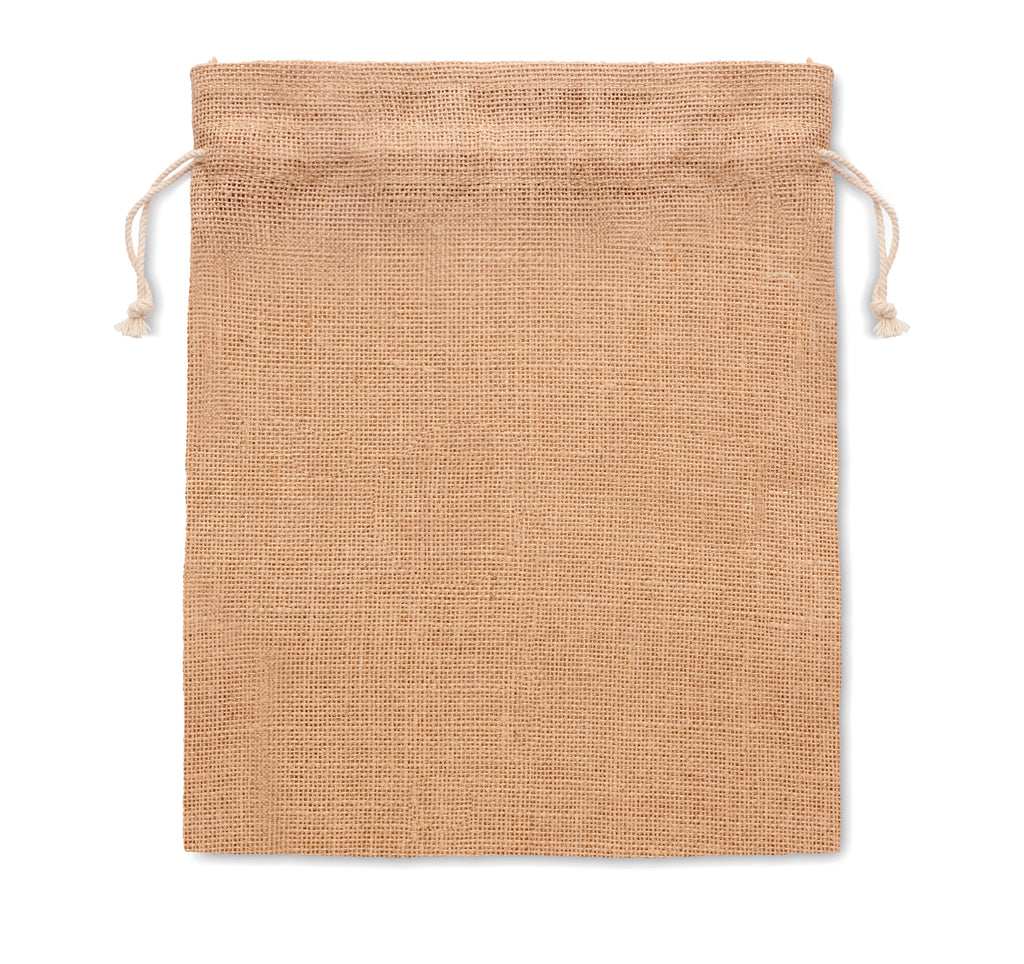 JUTE SMALL – Small jute gift bag 14 x 22 cm – item picture back
