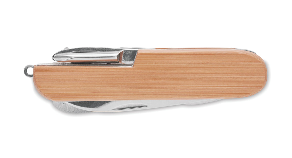 LUCY LUX – Multi tool pocket knife bamboo – item picture back