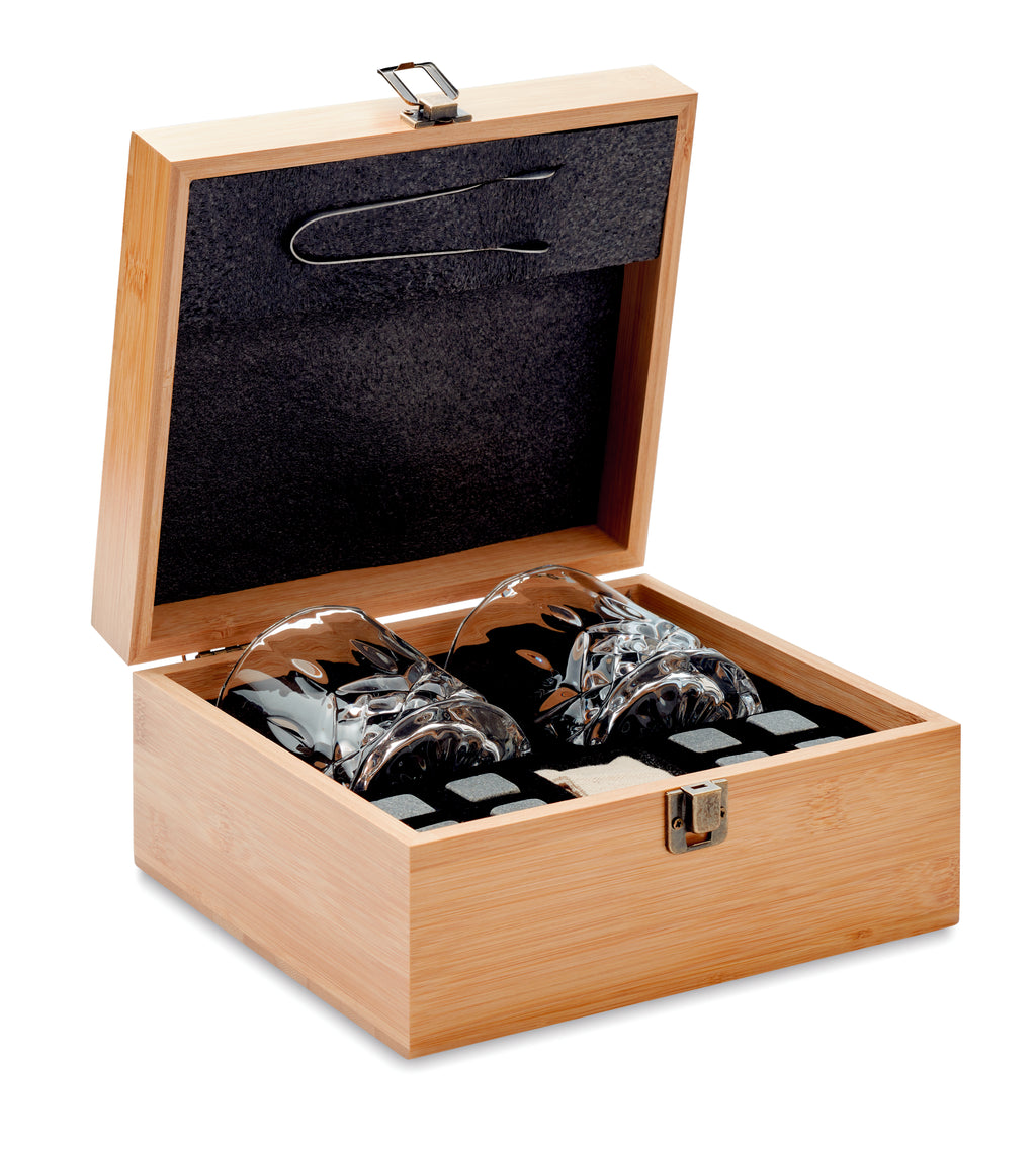 INVERNESS – Whisky set in bamboo box – Wood