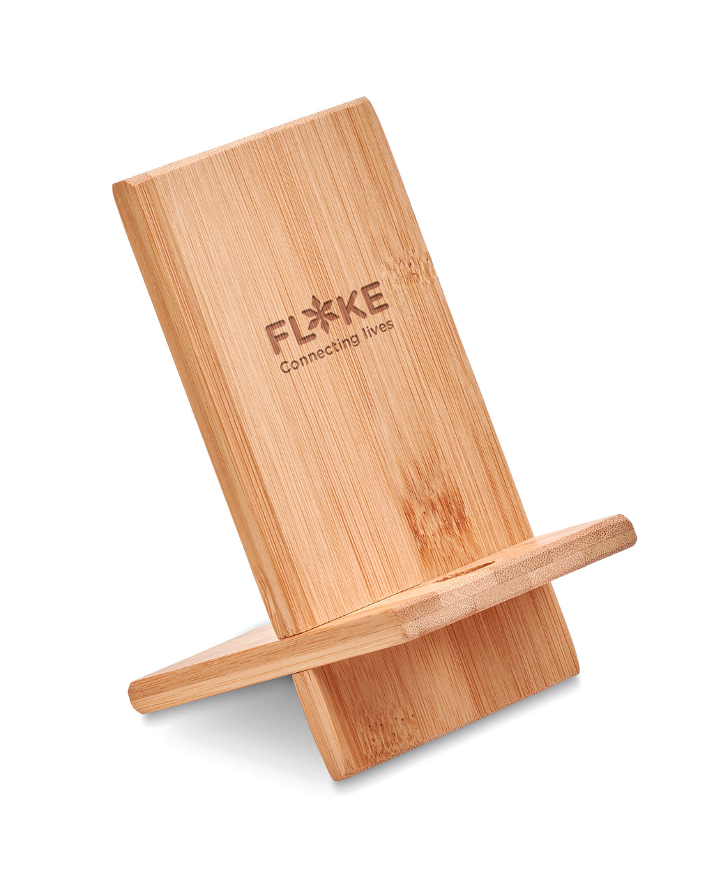 WHIPPY – Bamboo phone stand/ holder – item picture printed