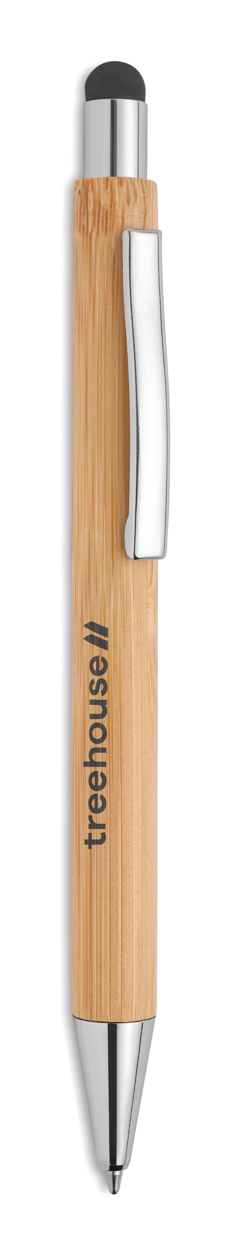 BAYBA – Bamboo stylus pen blue ink – item picture printed
