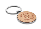 BALLARAT – Round key ring metal bamboo – item picture printed