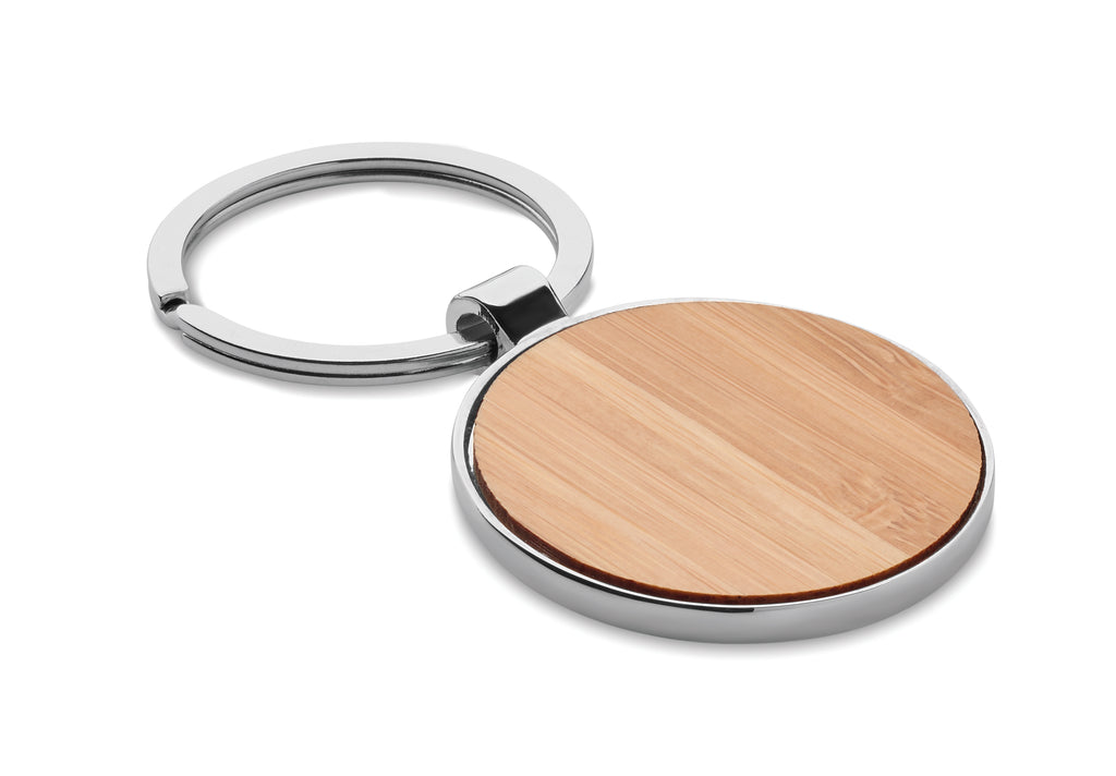 BALLARAT – Round key ring metal bamboo – Wood