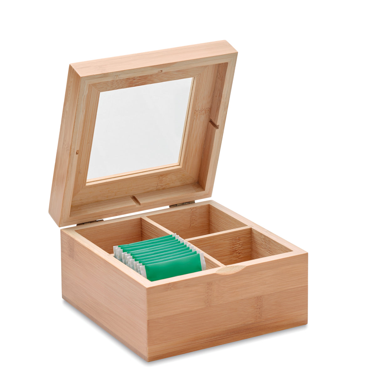 CAMPO TEA – Bamboo tea box – item picture open