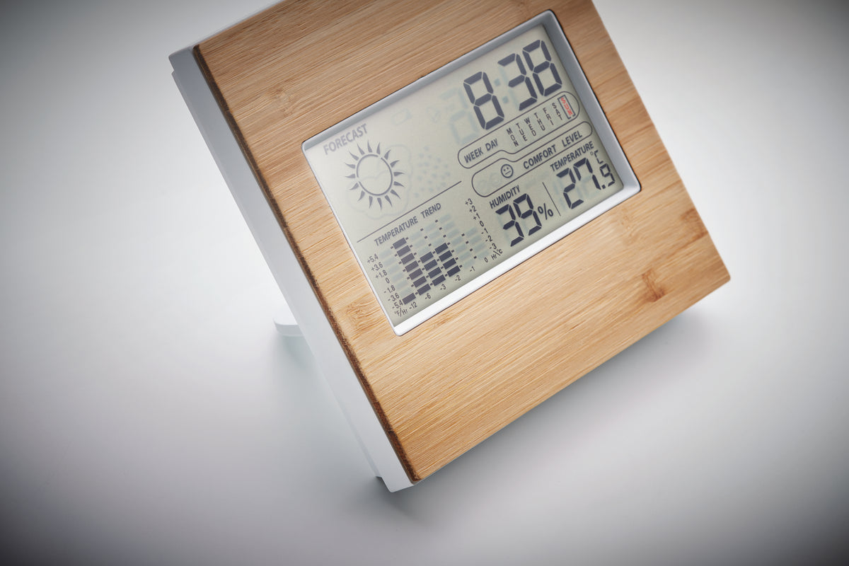 TURKU – Weather station bamboo front – item detail picture