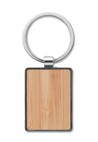 BENDIGO – Rectangular key ring bamboo – item picture top
