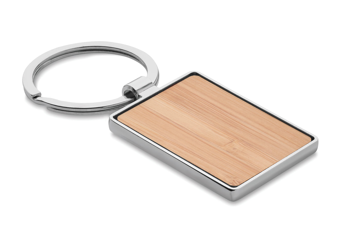 BENDIGO – Rectangular key ring bamboo – Wood