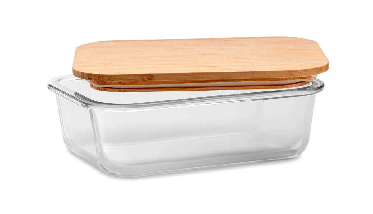 TUNDRA LUNCHBOX – Glass lunchbox with bamboo lid – item picture top