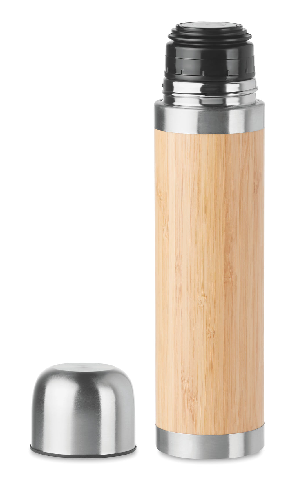 CHAN BAMBOO – Double wall bamboo cover flask – item picture side
