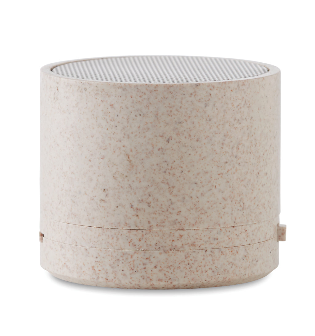 ROUND BASS+ – 3W speaker in wheat straw/ABS – item picture back