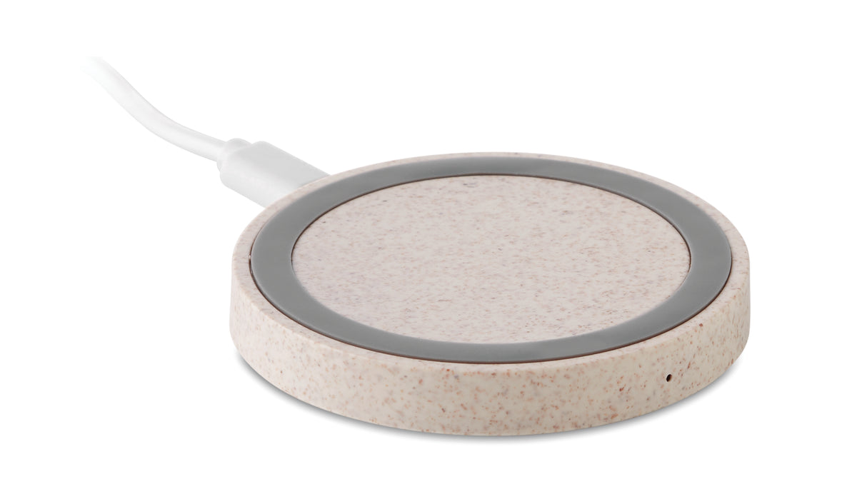 PLATO+ – Wheat straw/ABS charger 5W – Beige