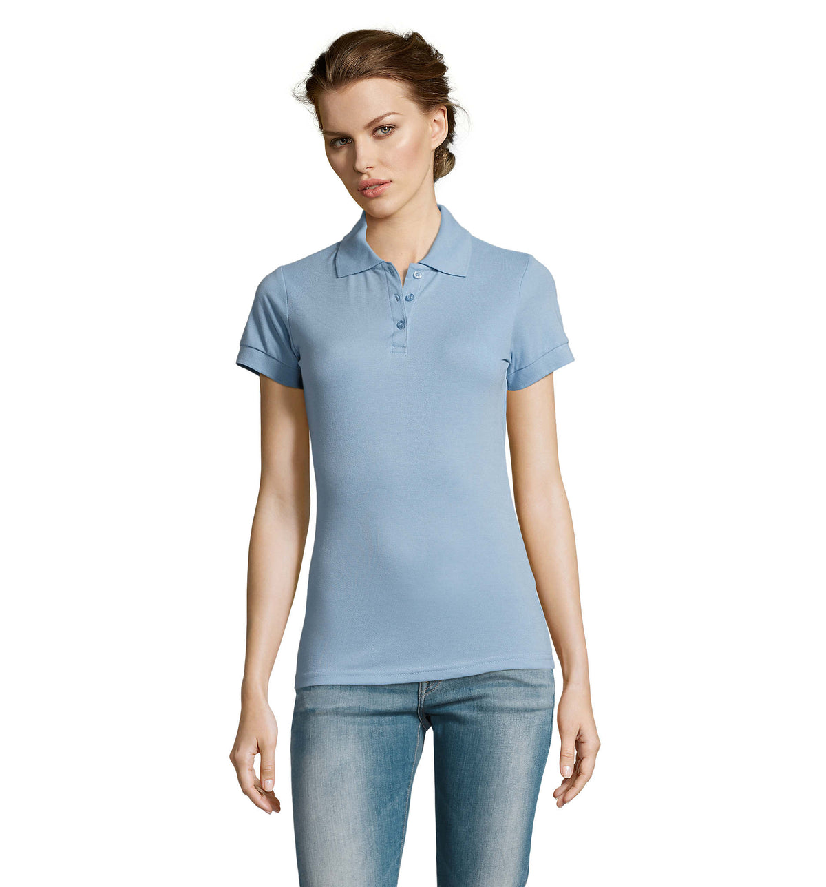 PRIME WOMEN – PRIME WOMEN POLO 200gr – Sky Blue Pique