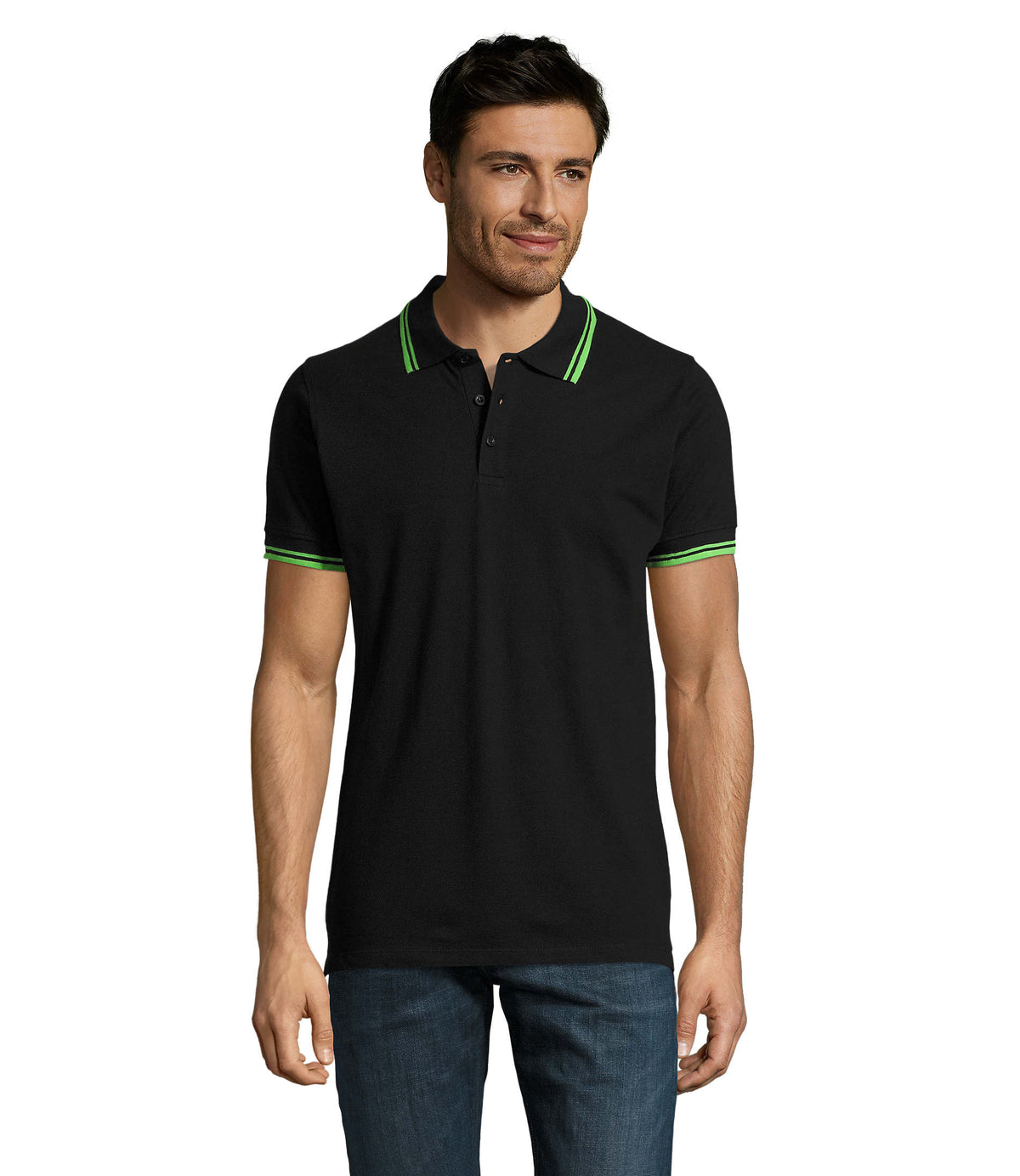 PASADENA MEN – PASADENA MEN POLO 200 – Black/Lime