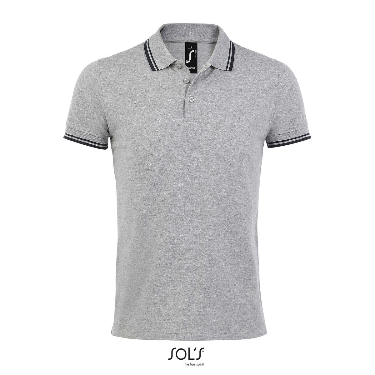 PASADENA MEN – PASADENA MEN POLO 200 – Grey Melange/ French Navy