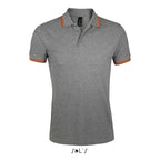 PASADENA MEN – PASADENA MEN POLO 200 – Melange Grey/Orange