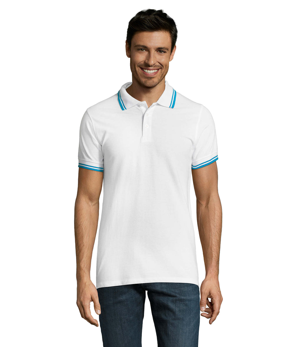 PASADENA MEN – PASADENA MEN POLO 200 – White/Aqua