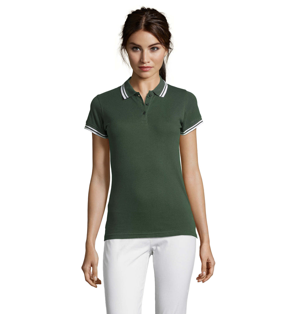 PASADENA WOMEN – PASADENA WOMEN POLO 200 – Forest Green/White