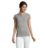 PASADENA WOMEN – PASADENA WOMEN POLO 200 – Melange Grey/Orange