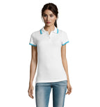 PASADENA WOMEN – PASADENA WOMEN POLO 200 – White/Aqua