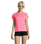 SPORTY WOMEN – SPORTY WOMEN T-SHIRT 140g – Neon Pink 2
