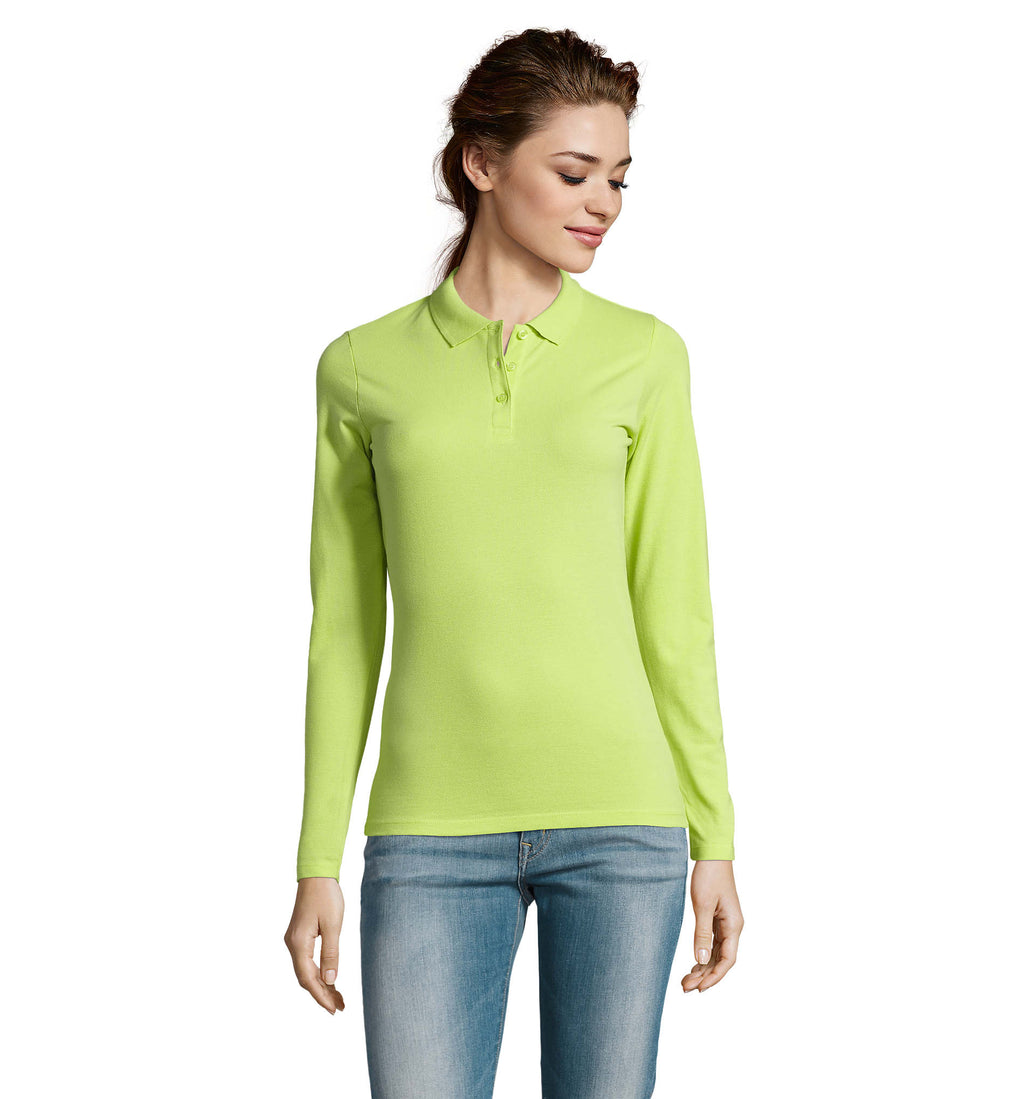 PERFECT LSL WOMEN – PERFECT LSL WOMEN POLO 180 – Apple Green