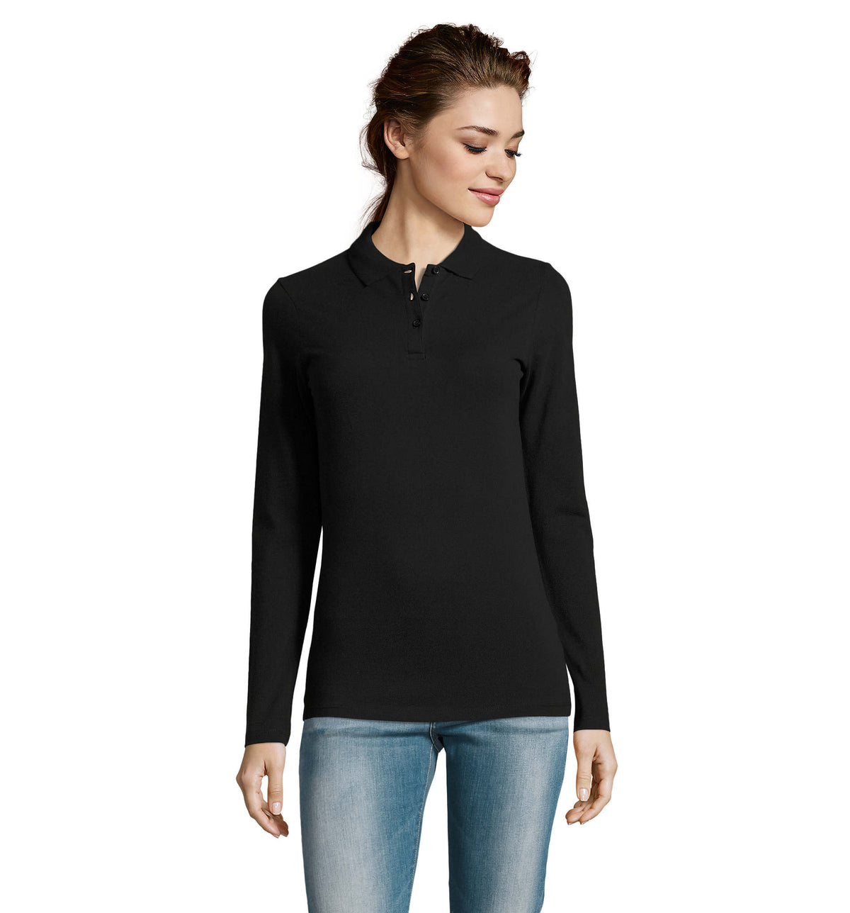 PERFECT LSL WOMEN – PERFECT LSL WOMEN POLO 180 – Black