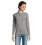 PERFECT LSL WOMEN – PERFECT LSL WOMEN POLO 180 – Grey Melange 2