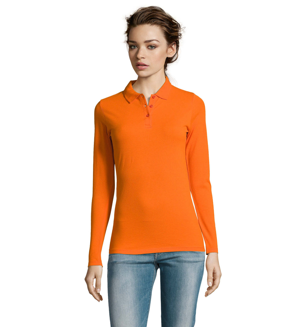 PERFECT LSL WOMEN – PERFECT LSL WOMEN POLO 180 – Orange