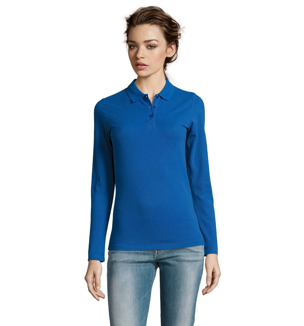 PERFECT LSL WOMEN – PERFECT LSL WOMEN POLO 180 – Royal Blue