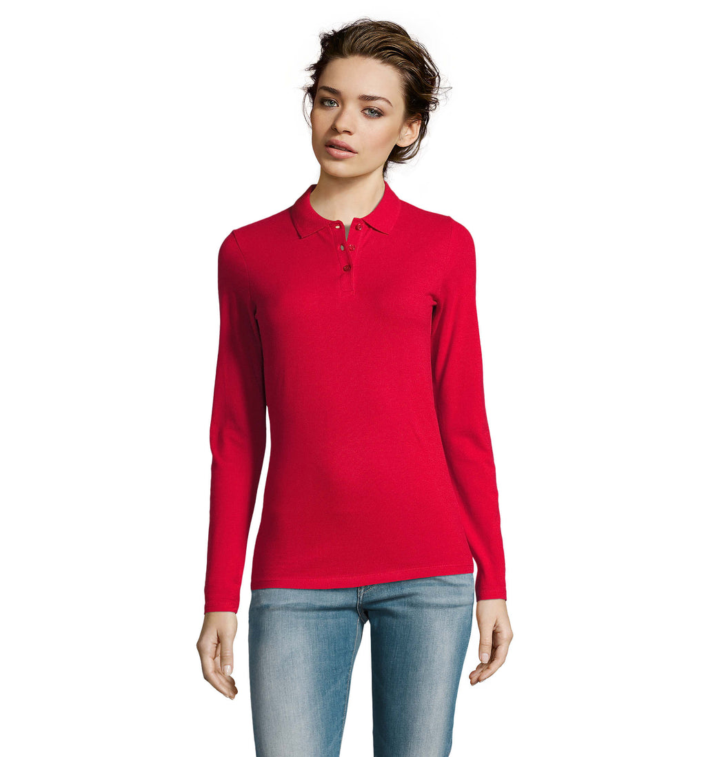 PERFECT LSL WOMEN – PERFECT LSL WOMEN POLO 180 – Red
