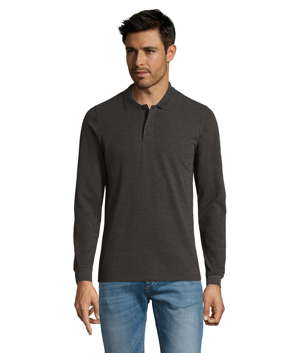 PERFECT LSL MEN – PERFECT LSL MEN POLO 180 – Charcoal Melange