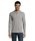 PERFECT LSL MEN – PERFECT LSL MEN POLO 180 – Grey Melange 2