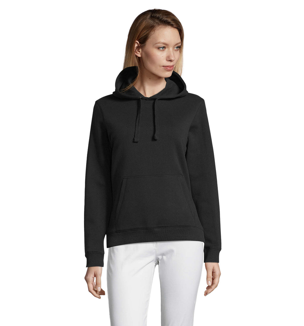 SPENCER WOMEN – SPENCER WOMEN HOODED SWEAT – Black