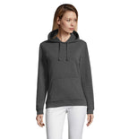 SPENCER WOMEN – SPENCER WOMEN HOODED SWEAT – Charcoal Melange