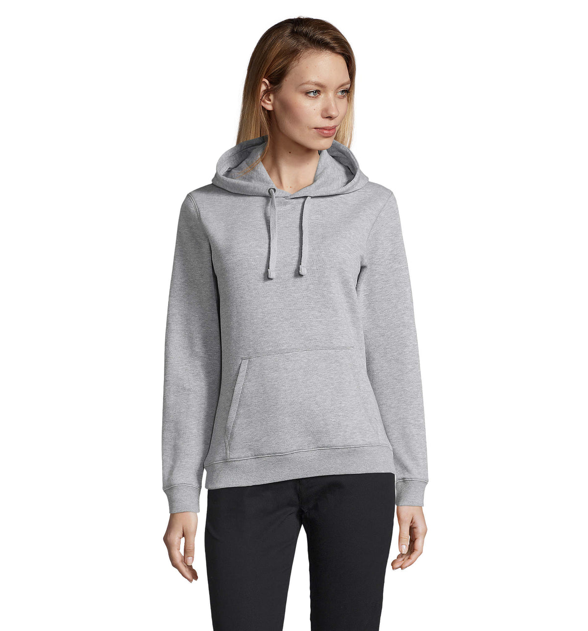 SPENCER WOMEN – SPENCER WOMEN HOODED SWEAT – Grey Melange 2