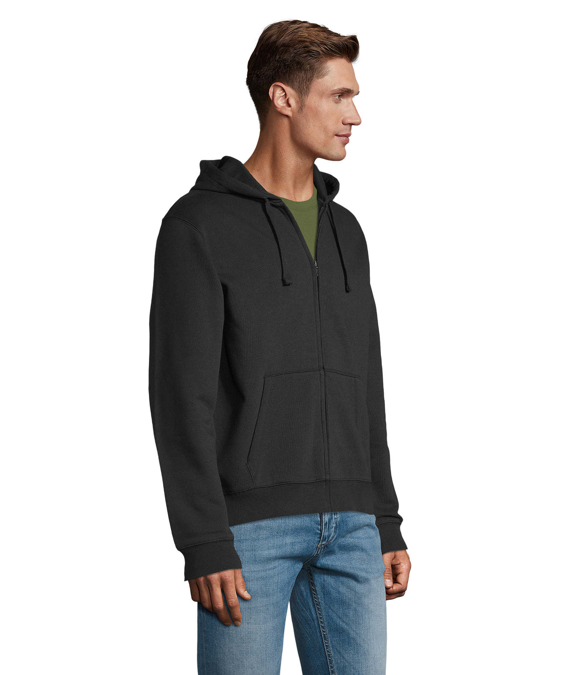 SPIKE MEN – SPIKE MEN ZIP HOODIE SWEAT – item picture side