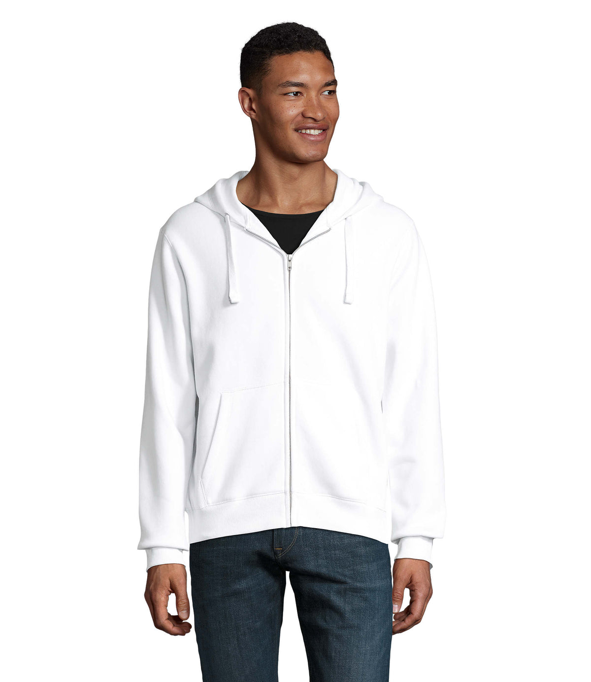 SPIKE MEN – SPIKE MEN ZIP HOODIE SWEAT – White