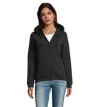 SPIKE WOMEN – SPIKE WOMEN ZIP HOOD SWEAT – Black