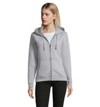 SPIKE WOMEN – SPIKE WOMEN ZIP HOOD SWEAT – Grey Melange 2