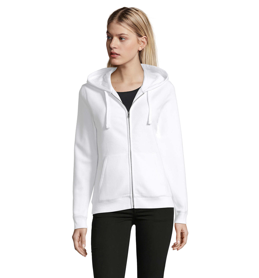 SPIKE WOMEN – SPIKE WOMEN ZIP HOOD SWEAT – White