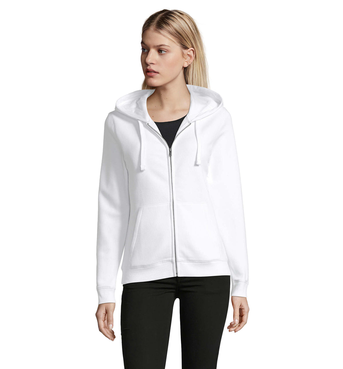 SPIKE WOMEN – SPIKE WOMEN ZIP HOOD SWEAT – White