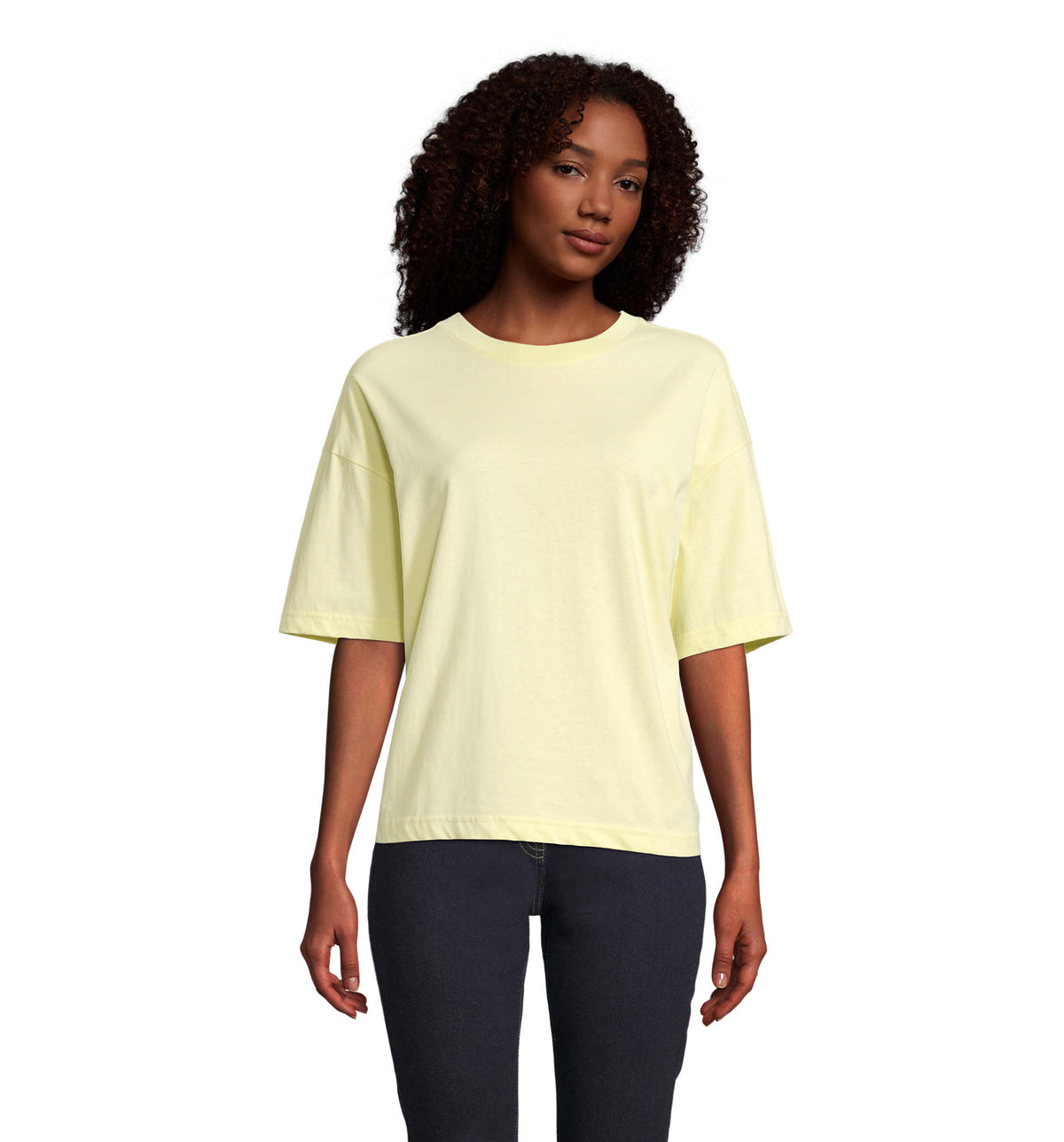 BOXY WOMEN – BOXY WOMEN OVERSIZE T-SHIRT – Light Yellow