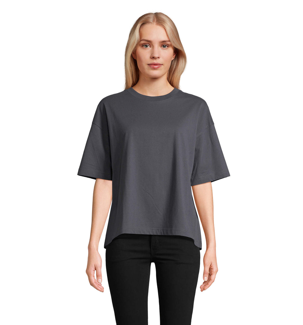 BOXY WOMEN – BOXY WOMEN OVERSIZE T-SHIRT – Mouse Grey