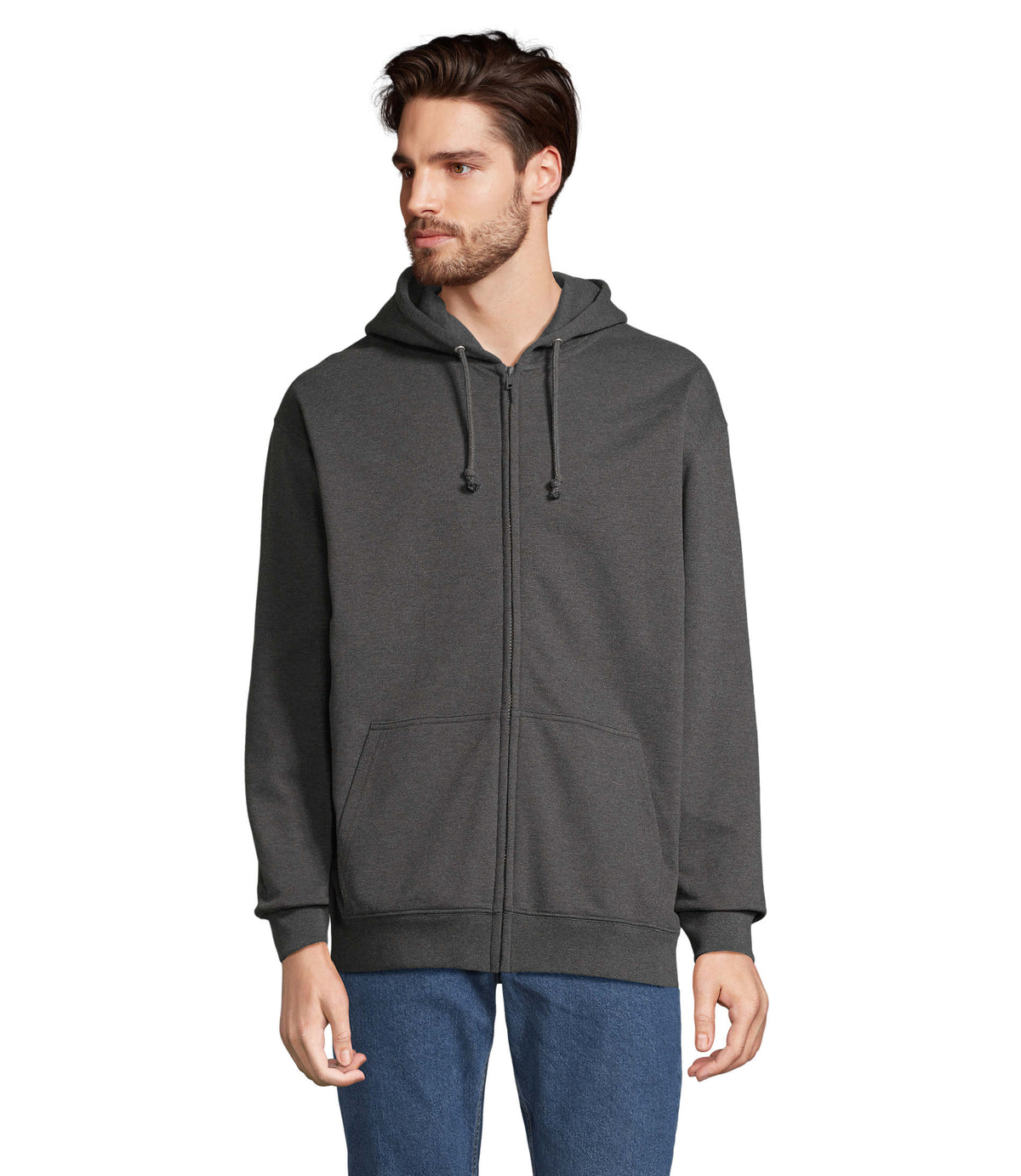 CARTER – CARTER Full Zip Hoodie – Charcoal Melange