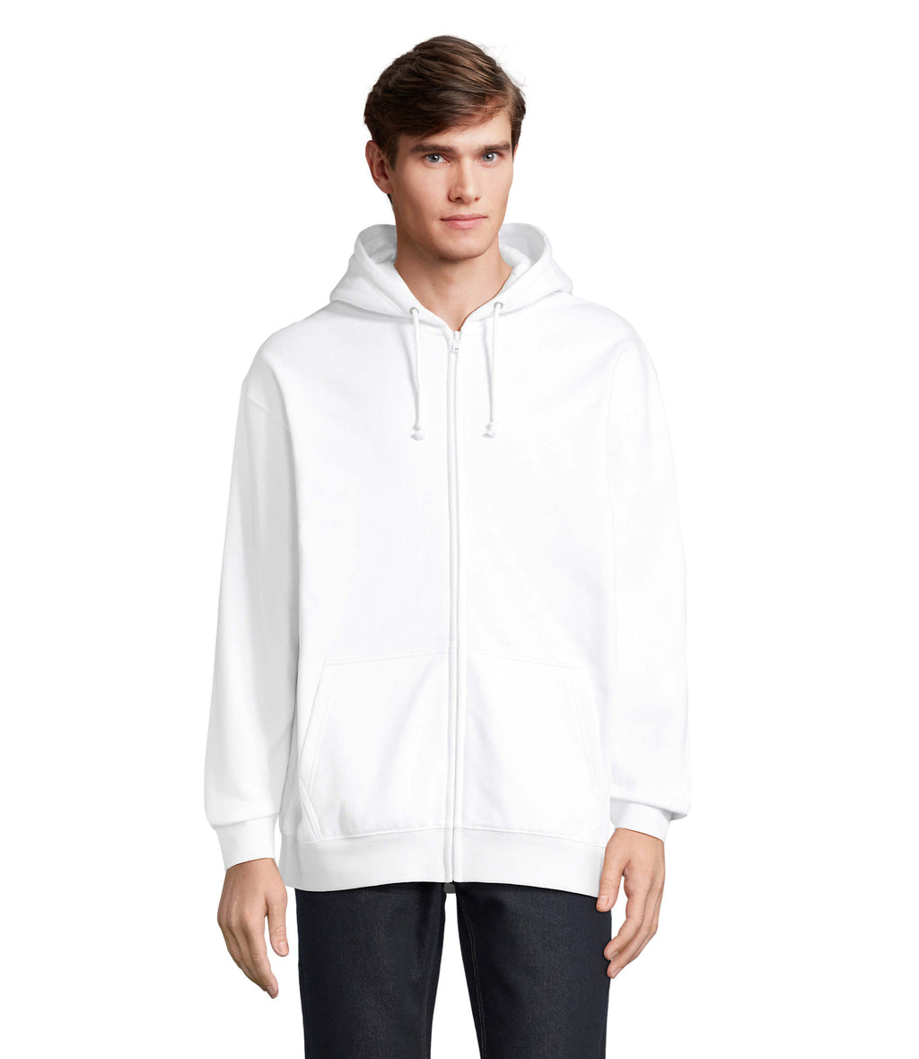 CARTER – CARTER Full Zip Hoodie – White