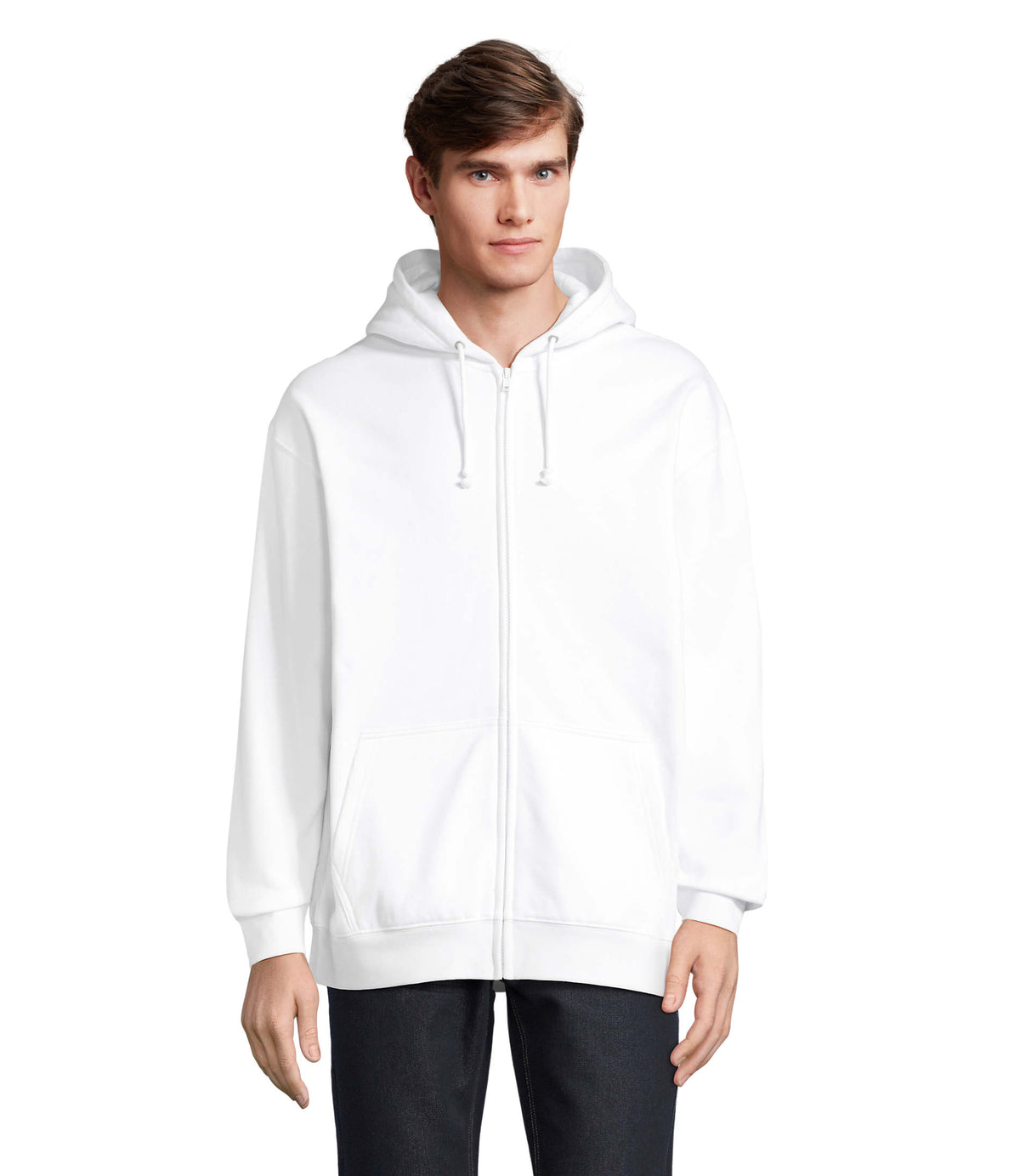 CARTER – CARTER Full Zip Hoodie – White